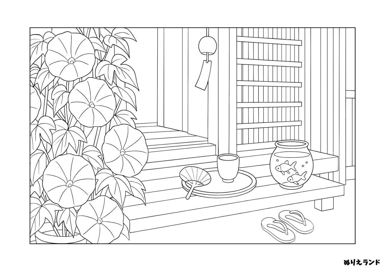 【見本付き】高齢者向け塗り絵|朝顔の咲く縁側の夏風景(8月)無料プリント How To Prepare For A Successful Job Interview